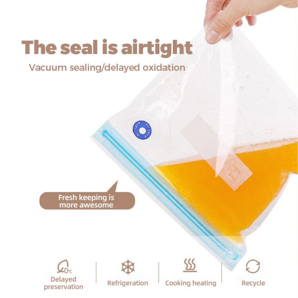 Перемещение вакуума сумки вкладчика космоса уплотнителя застежка-молнии прозрачного самого лучшего PE PA продажи пластиковое обжало плоскую сумку хранения вакуума