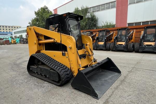 Ts125 Mini Crawler Skid Steer Loader con enganche rápido opcional y modo de marcha en ruedas
