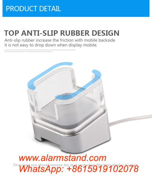 COMER anti-theft acrylic alarm locking devices security counter display stands for mobile shops