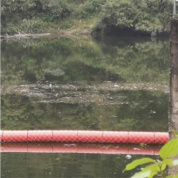 Alerta de água Barreiras flutuantes Bloqueio de poluição por plástico