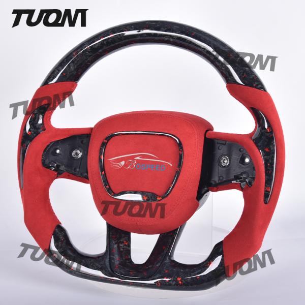 Custom Dodge Carbon Fiber Leather Steering Wheel Tailored Fit for All Popular Models