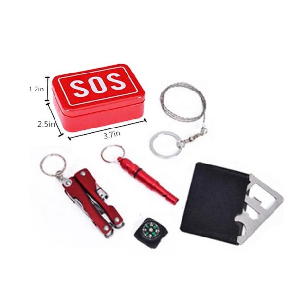 Mini survival kit Swiss knife flashlight first aid kit  camping outdoor  stuff Survival  Tools hiking adventures