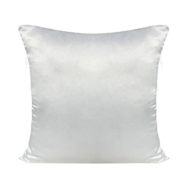 16 inch Sublimation Blanks Pillow Case Custom Print Logo 40x40CM White Cushion Cover Sublimation Satin Pillowcase