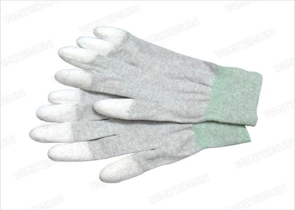 Cleaning Room Electronic Anti Static Gloves Carbon Fiber PU Fit ESD Gloves