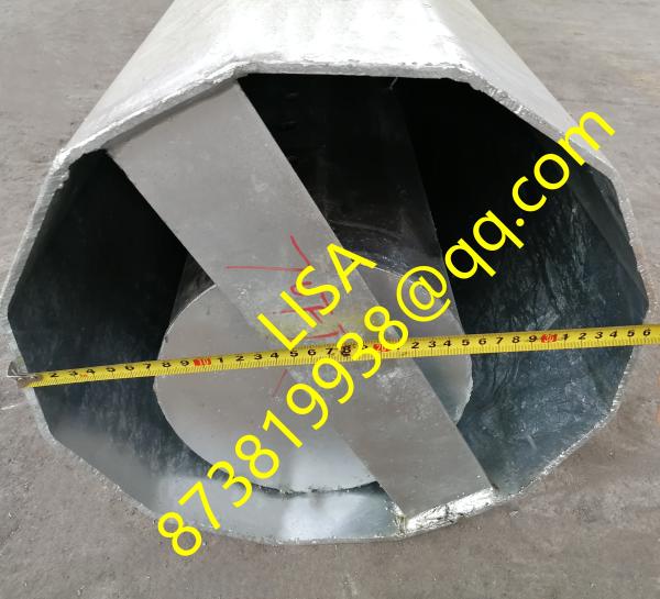 Hongxin 70FT 450MPa Dodecagonal Hot Dip Galvanized Direct Embedded Tapered Steel Pole