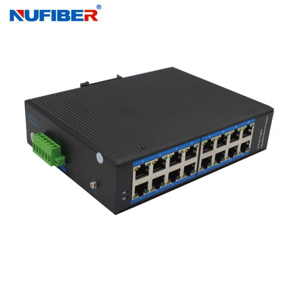 Outdoor Industrial Ethernet Switch 16*10/100/1000Mbps RJ45 Ports Gigabit Din Rail Switch 24V