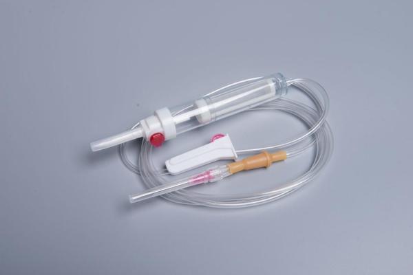 Needle Disposable Blood Transfusion Infusion Set 150cm Sterilized Stainless Steel