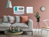 Riseem Sistema HVAC para interiores Color blanco RF Termostato de habitación programable con sistemas de calefacción