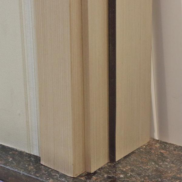 PU Painting Solid Wood Interior Door Slab 45mm Thick Natural Veneer