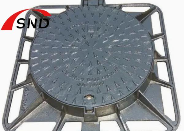 Double Hinge And Double Closing Ductile Iron Manhole Cover 600*600mm C250