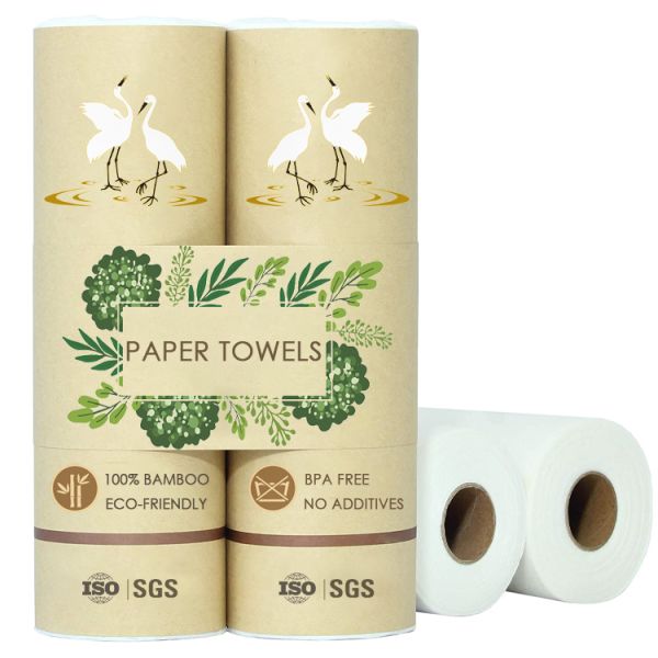 Customized Size Unbleached Restaurant outdoor bamboo kitchen paper towel