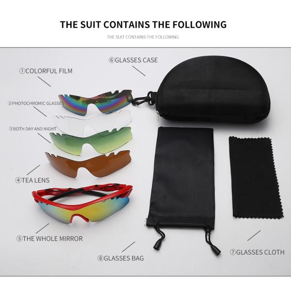 Outside Cycling Polarized Sports Sunglasses 4 Interchangeable Lenses