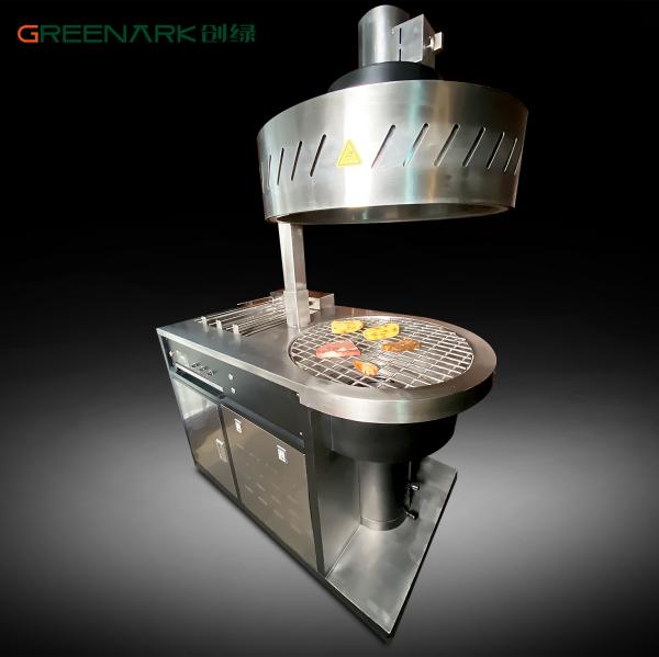 Professional Automatic Rotating Electric Charcoal Grill - Dual Mode, 304 Stainless Steel