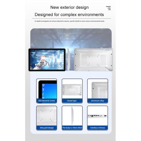 13.3'' 15.6'' 18.5'' 21.5'' ABS Open Frame Multi-touch Capacitive HDM1 IP66 Front Industrial Monitor With IPS LCD 2k