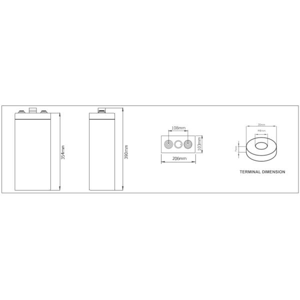 2V200Ah OPzV Gel Battery ABS Material Battery Case Pure Gel Battery CE Approved