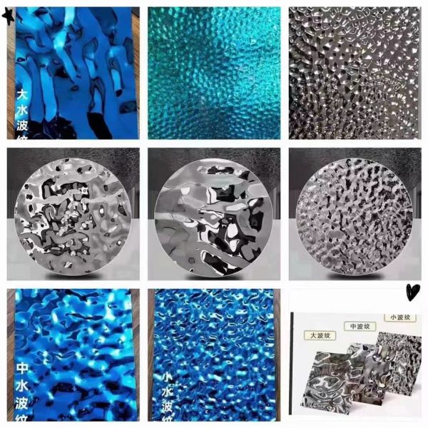 Thin Lightweight Steel Water Ripple Sheet For Ceiling Decor Custom Length