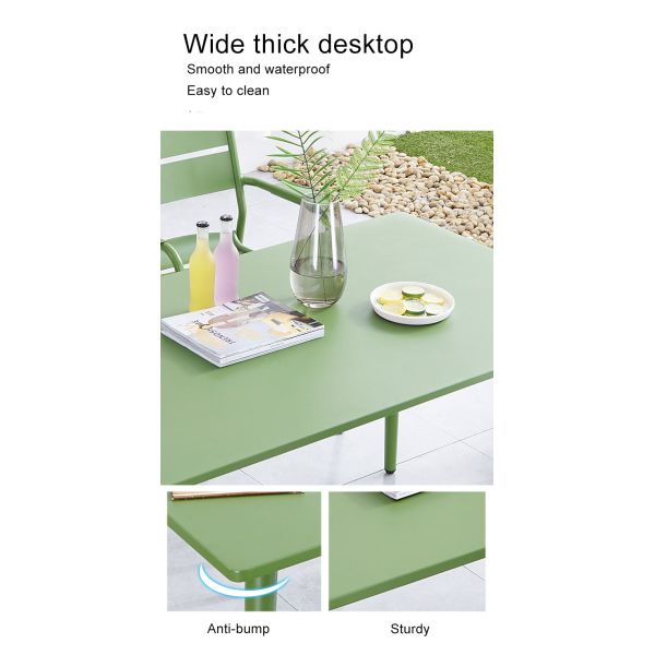 Colorful Terrace Balcony Furniture Stackable Outdoor Garden Coffee Table and Chair Waterproof