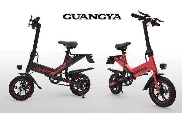 400W Generator Power Small Folding Electric Bike 14'' Super 15 Degree Climbing Ability