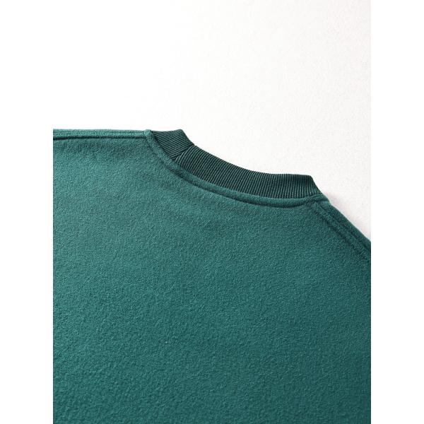 На заказ длинные рукава цветная одежда органическая вышивка мужской пуловер с круглым шеей