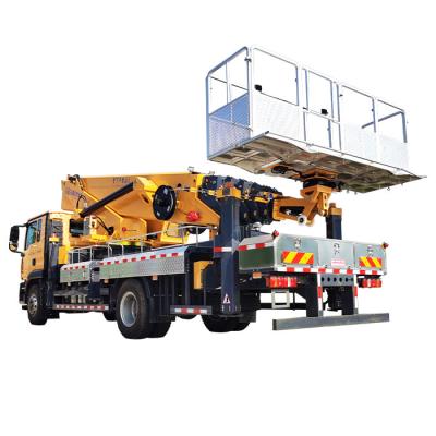 Véhicule aérien de travail de plate-forme de camion d'opération de haute altitude avec le grand panier de travail à vendre