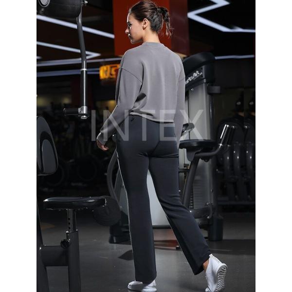 Ladies' Matching Sets Short Sleeve Shirt High Rise Flare Pants Breathable