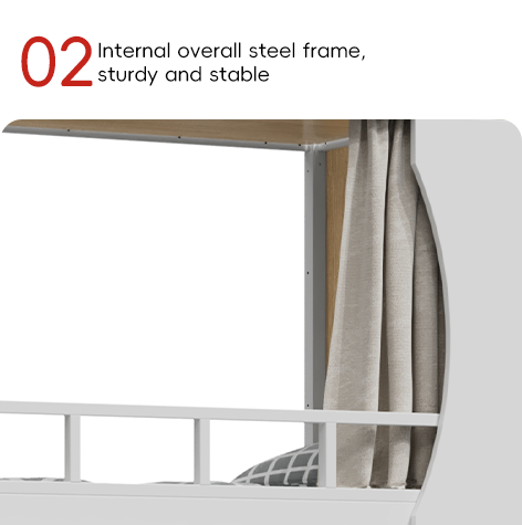 Diseño moderno y fácil montaje de camas de banco con gabinete para estudiantes