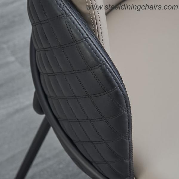 Black Matte Legs 83cm 53cm Steel Frame Dining Chairs For Kitchen Room