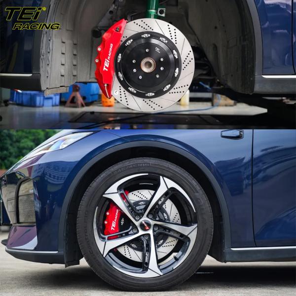 Kit de travagem frontal grande 6 pistão calibre com rotor 405x34mm sistema de travagem automático BBK para DEEPAL 19 polegadas carrinho