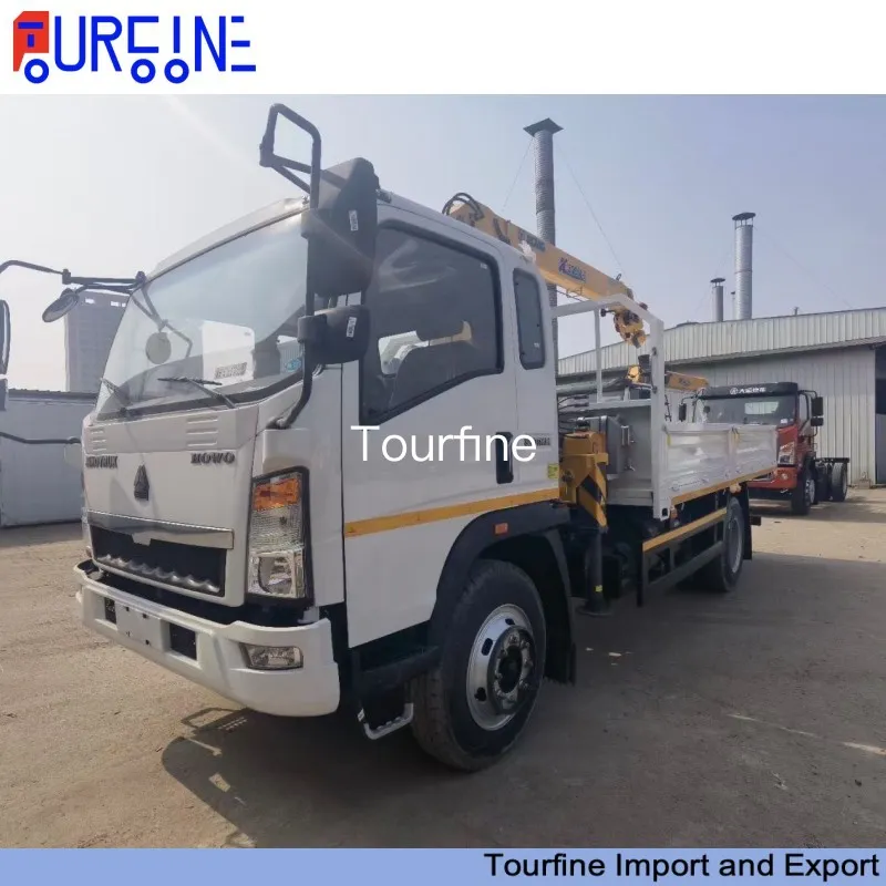 SINOTRUK 3 Ton 4 Ton 5 Ton Truck Mounted Crane Light Duty Loader Crane Truck 4X2