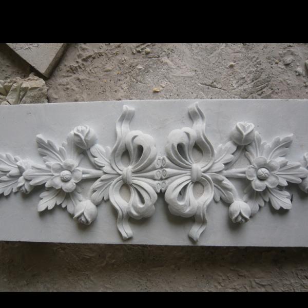 Marble stone relief wall flower carving panels with polished,China stone carving Sculpture supplier