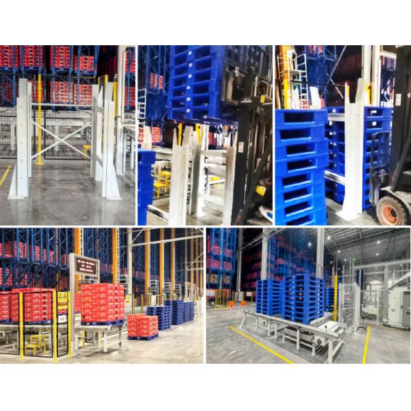 Double Deep pallet Stacker Crane ASRS, Floor Supported SRM(Storage Retrieval Machine), Automatic Storage And Retrieval System,Room Temperature Warehouse and Cold Storage