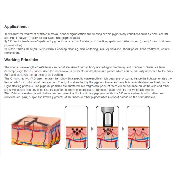 Professional Picolaser Picosecond Laser Q Switched ND YAG Laser Portable Tattoo Removal Carbon Peeling ND YAG Laser Machine Q Switched Erase Remove Color Tattoo