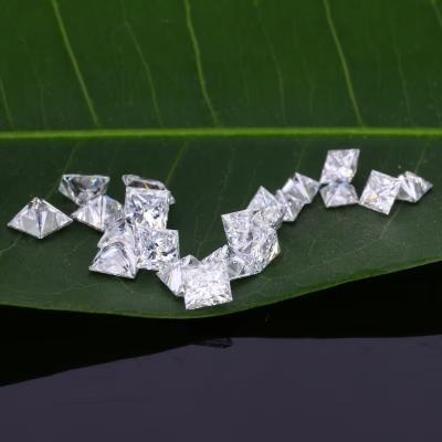 Princess Cut 1.4*1.4-4*4mm Melee HPHT DEF VS Quadrado Laboratório Criado Diamantes Moissanite