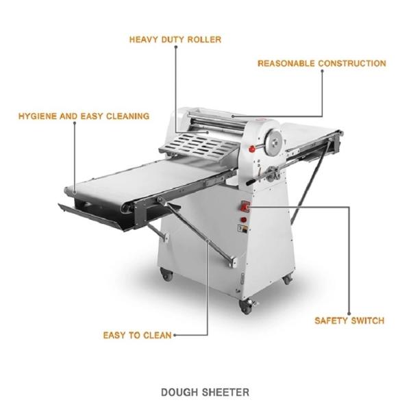 Машина 0.4KW ролика круассана машины Sheeter теста пиццы CE электрическая