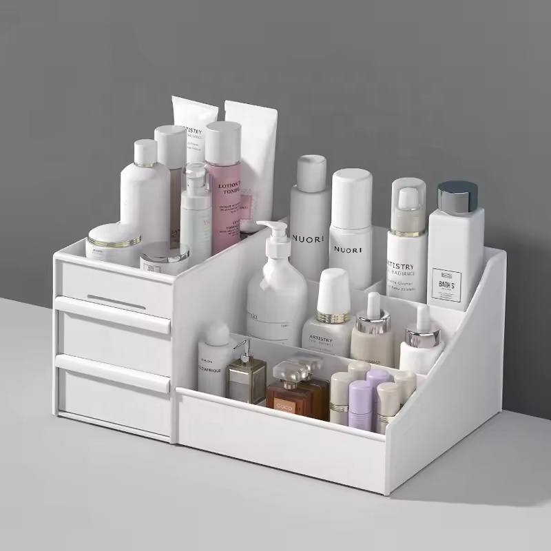 Plastic Storage Shelf Decoration Cosmetics Skin Care Dressing Makeup Drawer