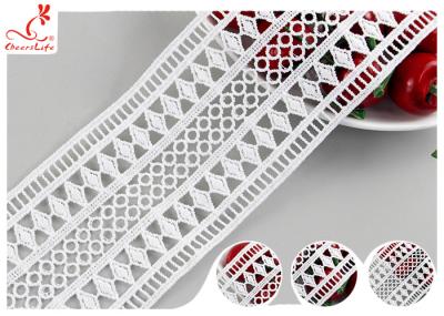 OEM Ivory Guipure Embroidered Ribbon Trim For Dresses Lace Decoration SGS Verified