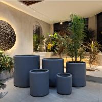 Potes de argila de fibra de vidro para jardim interno