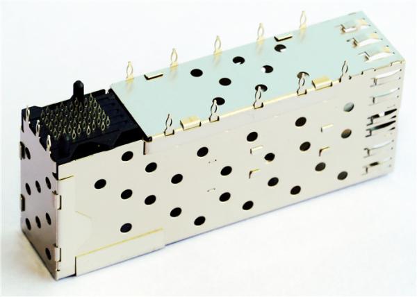 CONN SFP CAGE 2X1 PRESS FIT LP21F001 Receptacle with Cage , Ganged 40Pos