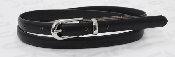 Feather Edge Skinny PU Womens Fashion Belts Metal Loop / Pointed Belt Tip