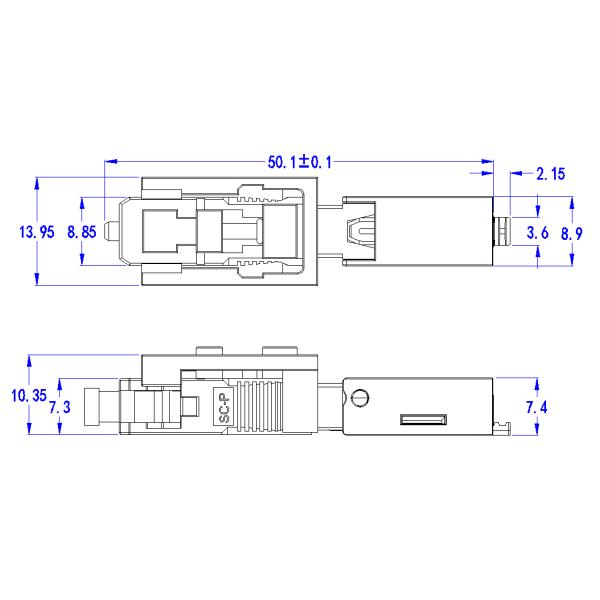 Проект Fast Connector G652D/G657A1/G657A2 на волокна SC UPC/APC FTTH