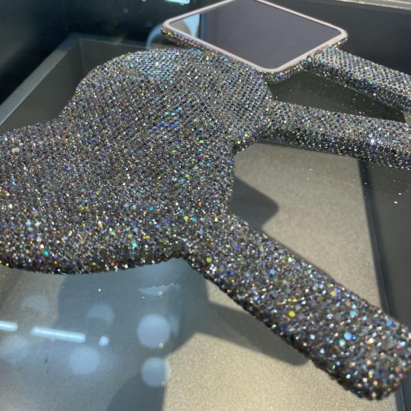 Small Diamond Makeup Portable Magnifying Mirror Light Up For Travel