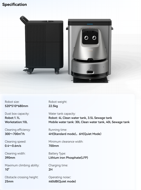 Industrial Aitonomous Scrubber Robot Self Charging Floor Scrubbing Solution