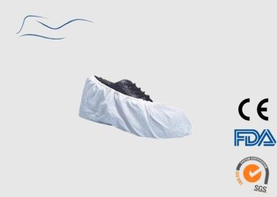 40G Non Skid Disposable Shoe Covers Pure White Color For Laboratories