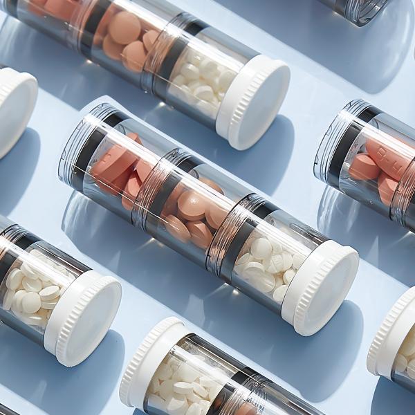 ポータブル 21 グリッド 週1回の錠剤オーガナイザー 錠剤容器 ビタミンオーガナイザー 7日間錠剤オーガナイザー