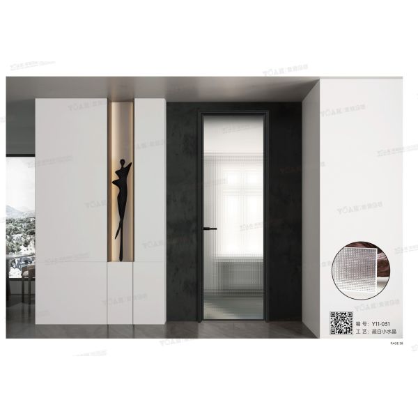 Secure Manual Opening Aluminum Frame Tempered Glass Shower Door For Bathroom