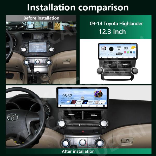 360 Camera Toyota Highlander Car DVD Player CarPlay Android Auto Toyota Head Unit