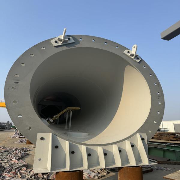 Chemical Plant Steel Chimney Steel Structure Fabrication For Environmental Equipment