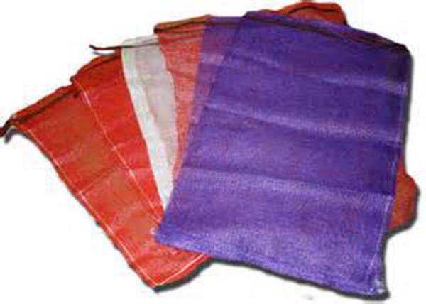 PP Woven Industrial Mesh Bags Recyclable , Red / Orange / Green Color 30kg 40kg