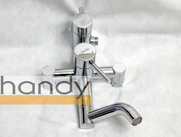 Automatic Shower Mixer Brass Bathroom Sink Faucets , Chrome Wall Mounted Faucets