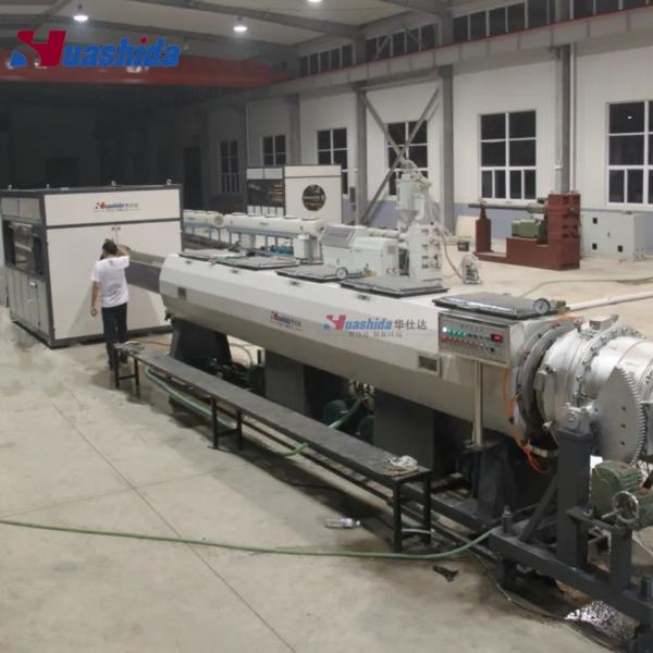 Qingdao Huashida HDPE Water/Gas Supply Pressure Pipe Single Layer Extrusion Line Speg 20-110 mm